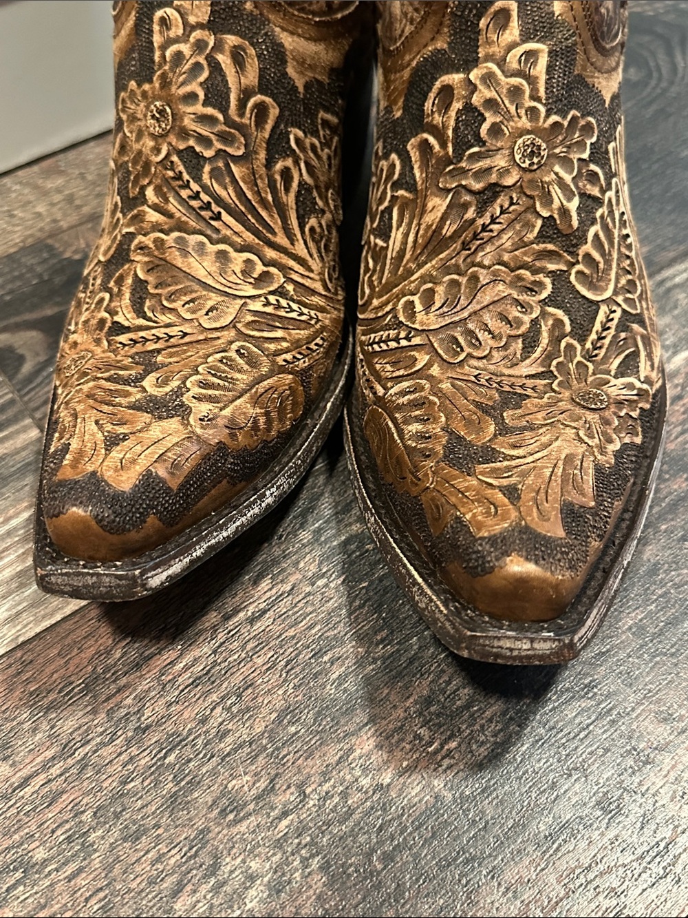 Old Gringo tooled leather boots - Picture 4 of 5